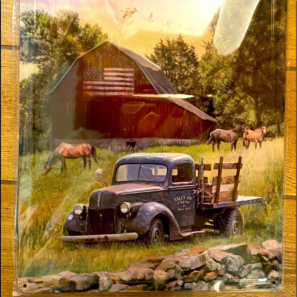 Ol red truck sign